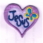 Iron-on Patch - Jesus In Purple Heart